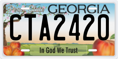 GA license plate CTA2420