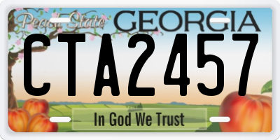 GA license plate CTA2457