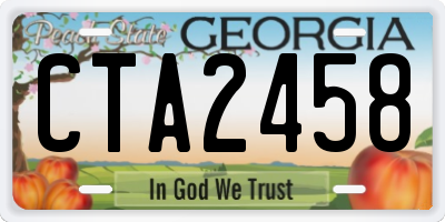GA license plate CTA2458