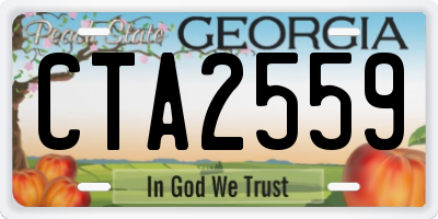 GA license plate CTA2559