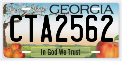 GA license plate CTA2562