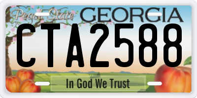 GA license plate CTA2588