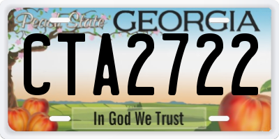 GA license plate CTA2722