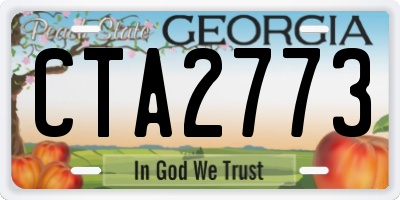 GA license plate CTA2773