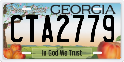 GA license plate CTA2779