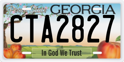 GA license plate CTA2827
