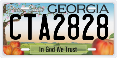 GA license plate CTA2828