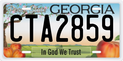 GA license plate CTA2859