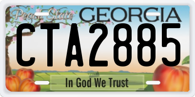 GA license plate CTA2885