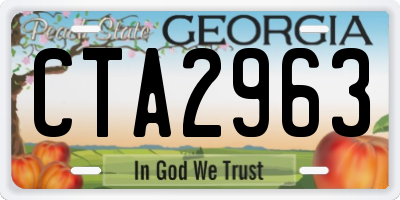 GA license plate CTA2963