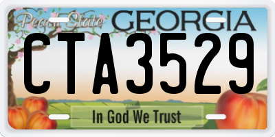 GA license plate CTA3529