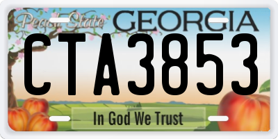 GA license plate CTA3853