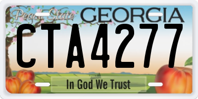 GA license plate CTA4277