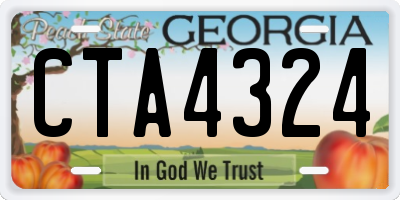 GA license plate CTA4324