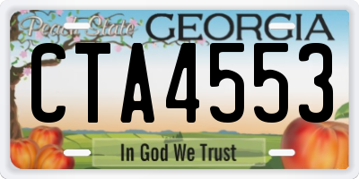 GA license plate CTA4553