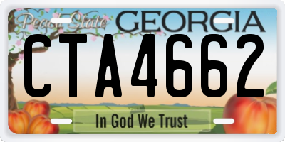 GA license plate CTA4662