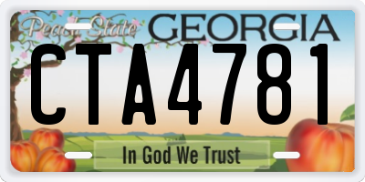 GA license plate CTA4781