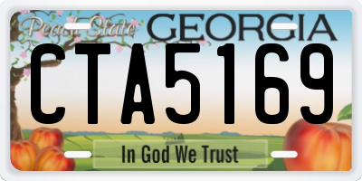 GA license plate CTA5169