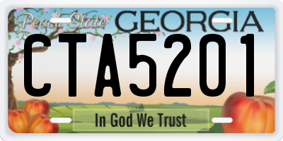 GA license plate CTA5201