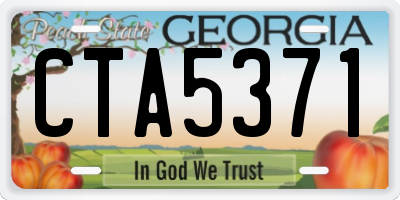 GA license plate CTA5371