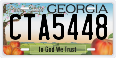 GA license plate CTA5448