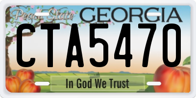 GA license plate CTA5470