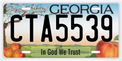 GA license plate CTA5539