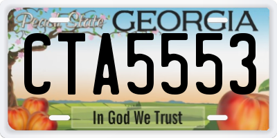 GA license plate CTA5553