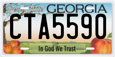 GA license plate CTA5590