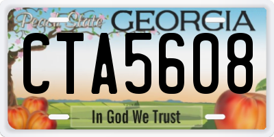 GA license plate CTA5608
