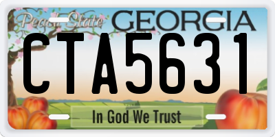GA license plate CTA5631
