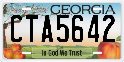GA license plate CTA5642