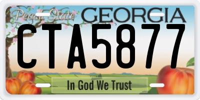 GA license plate CTA5877