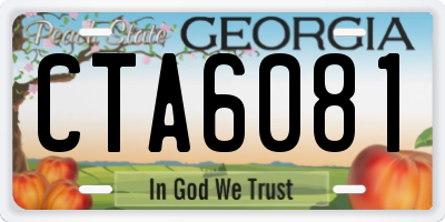 GA license plate CTA6081