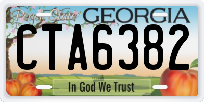 GA license plate CTA6382