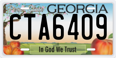 GA license plate CTA6409