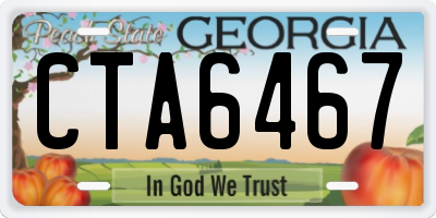 GA license plate CTA6467
