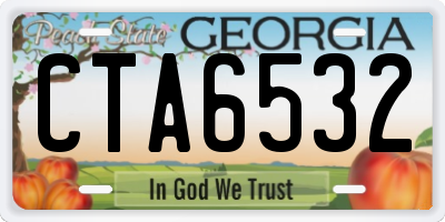 GA license plate CTA6532