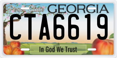 GA license plate CTA6619