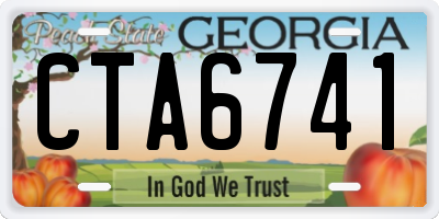 GA license plate CTA6741