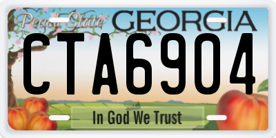 GA license plate CTA6904