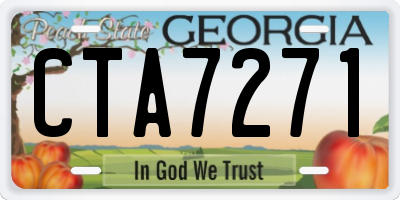 GA license plate CTA7271