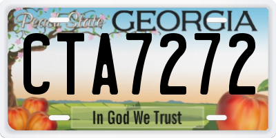 GA license plate CTA7272