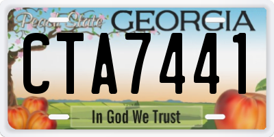 GA license plate CTA7441