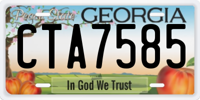 GA license plate CTA7585