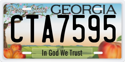 GA license plate CTA7595