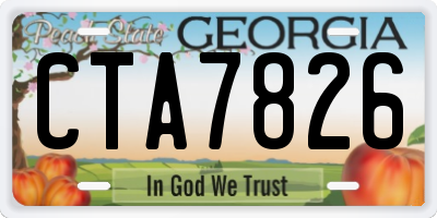 GA license plate CTA7826