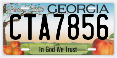 GA license plate CTA7856