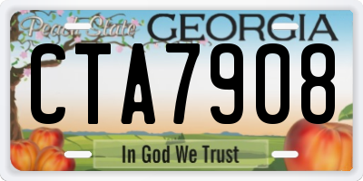 GA license plate CTA7908