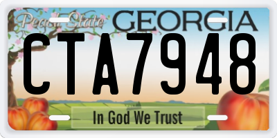GA license plate CTA7948